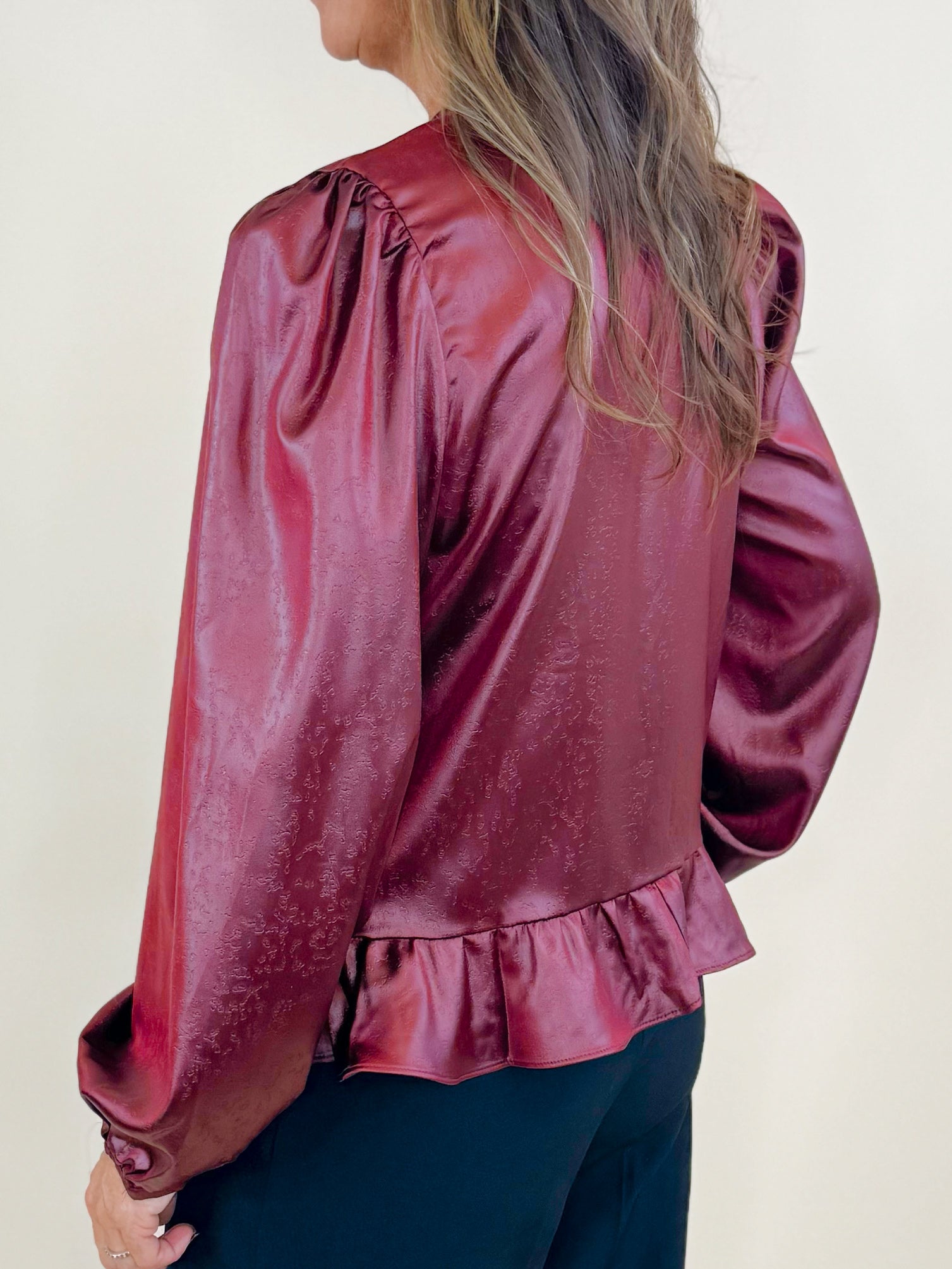 Camille Ruffle Detail Blouse - Jessi Jayne Boutique