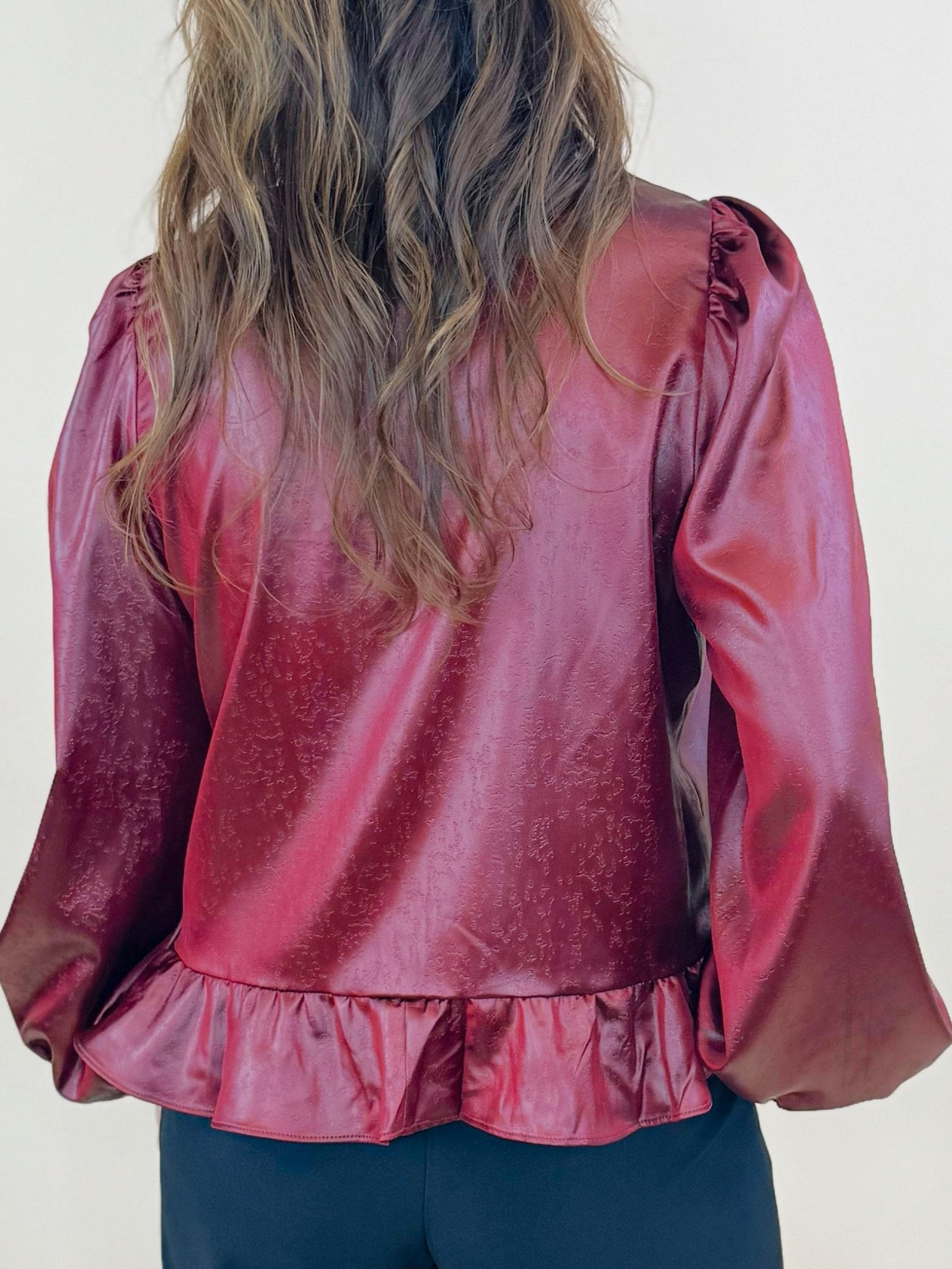 Camille Ruffle Detail Blouse - Jessi Jayne Boutique