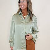 Savannah Satin Lapel Shirt - Jessi Jayne Boutique