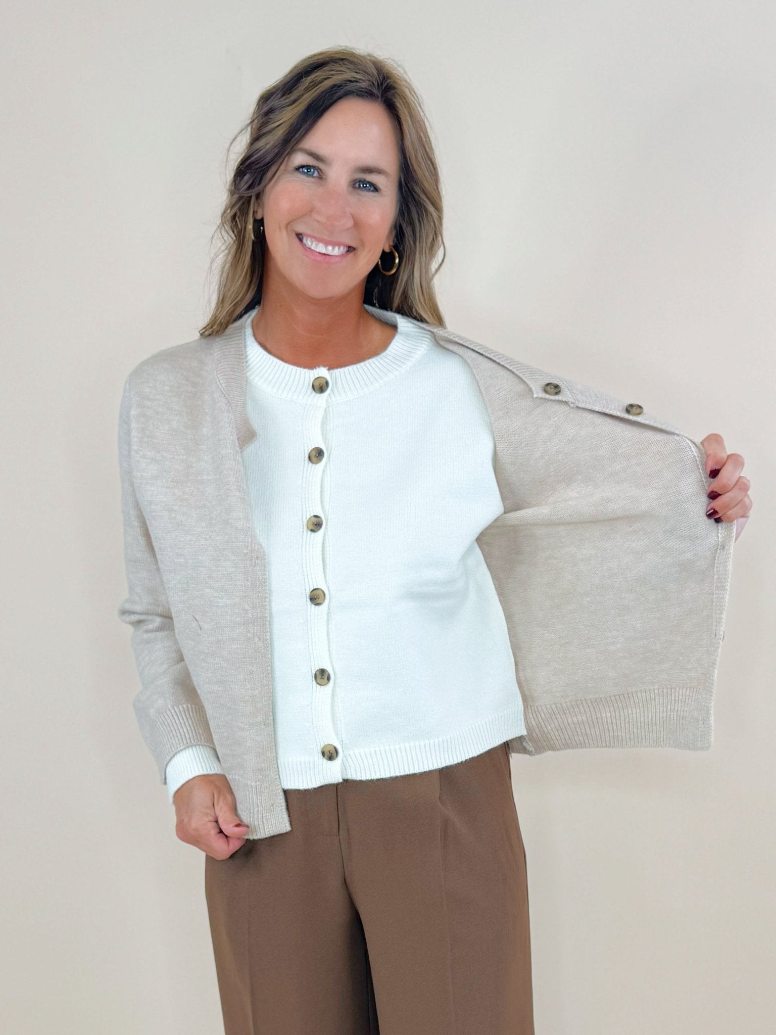 Latte Layers Cardigan Sweater - Jessi Jayne Boutique