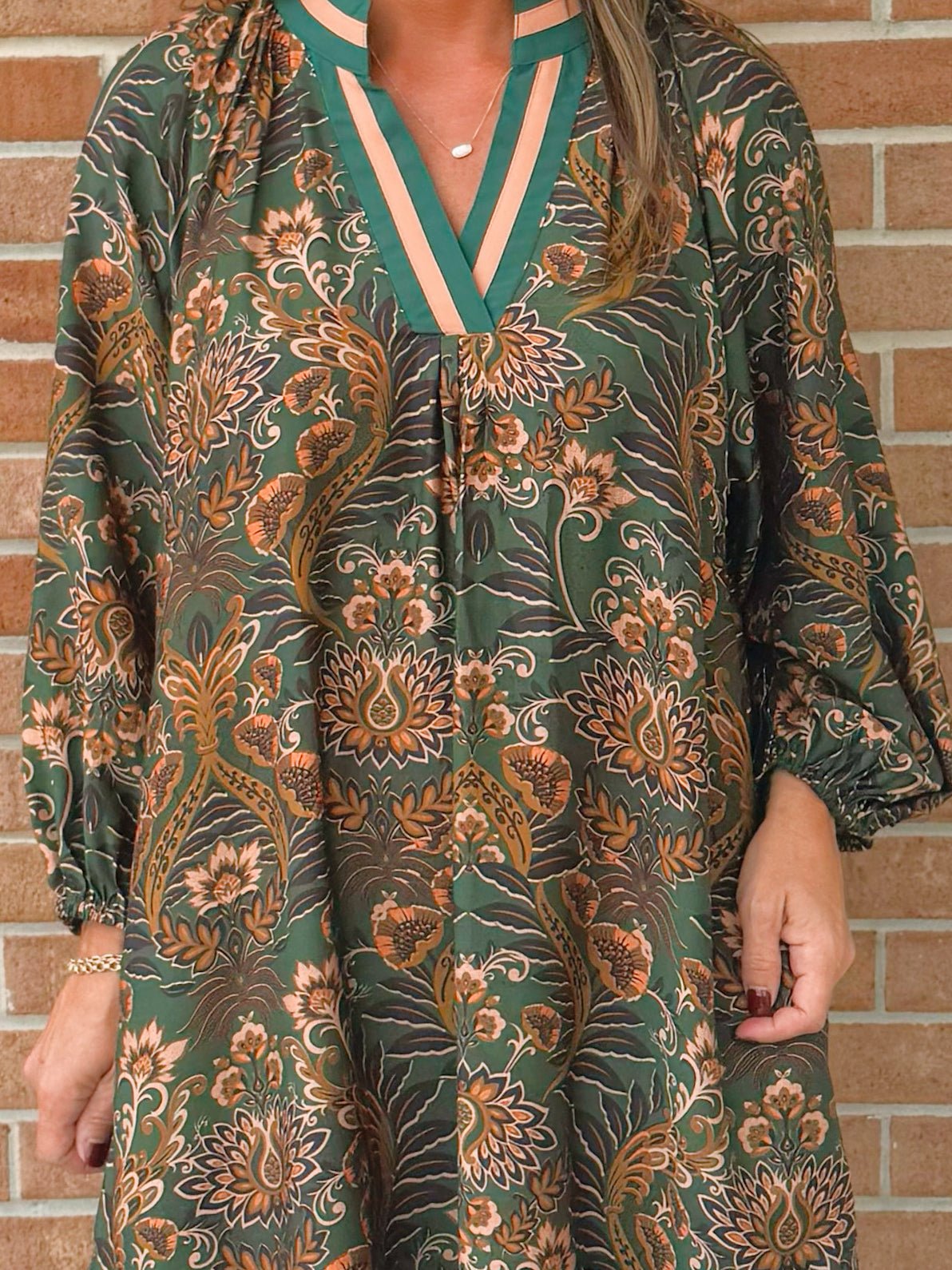 Autumn Tapestry Collared Dress - Jessi Jayne Boutique