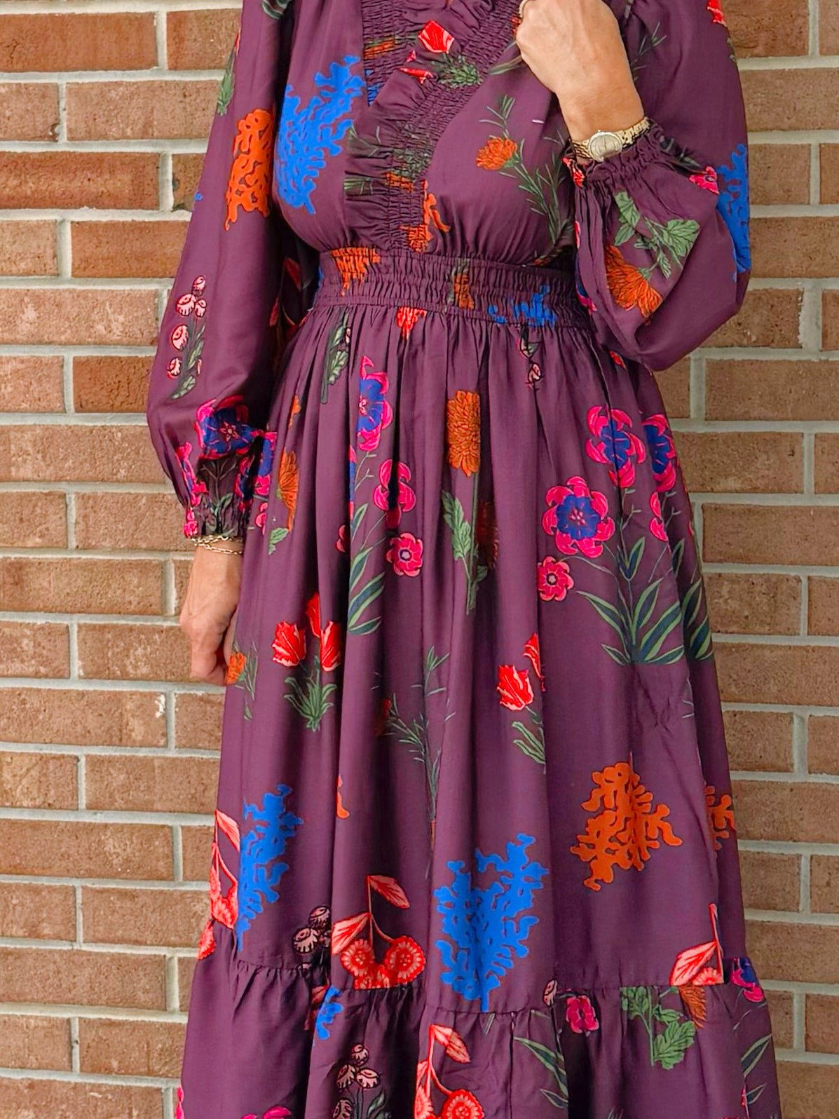 Elora Bloom Plum Maxi Dress - Jessi Jayne Boutique