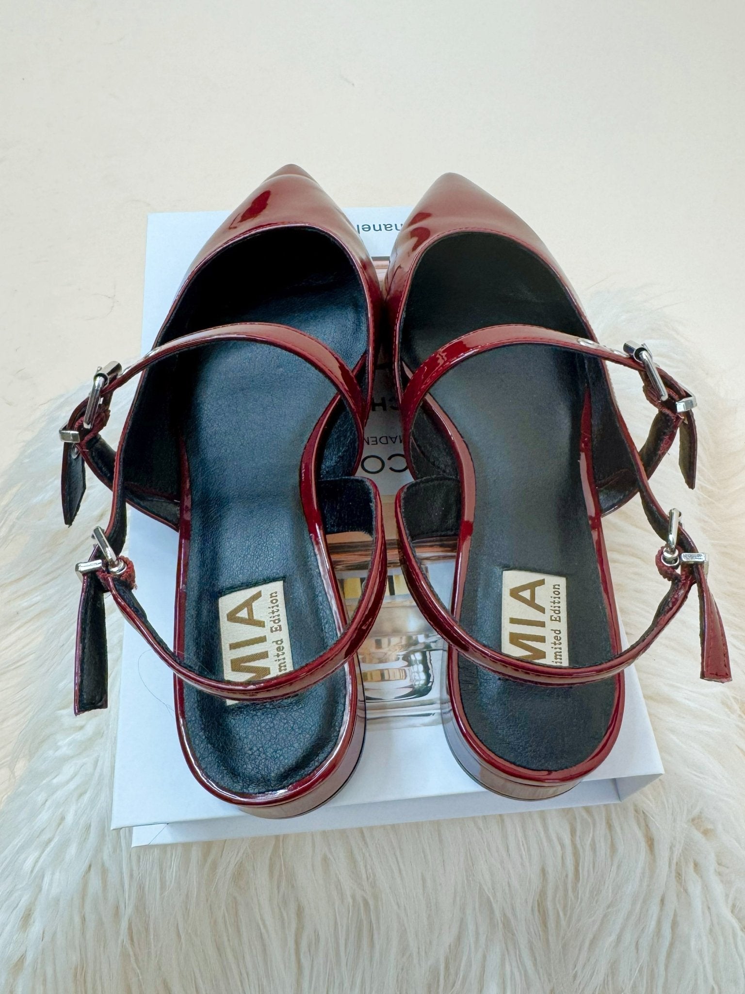 Mia Aree Burgundy Patent Shoes - Jessi Jayne Boutique