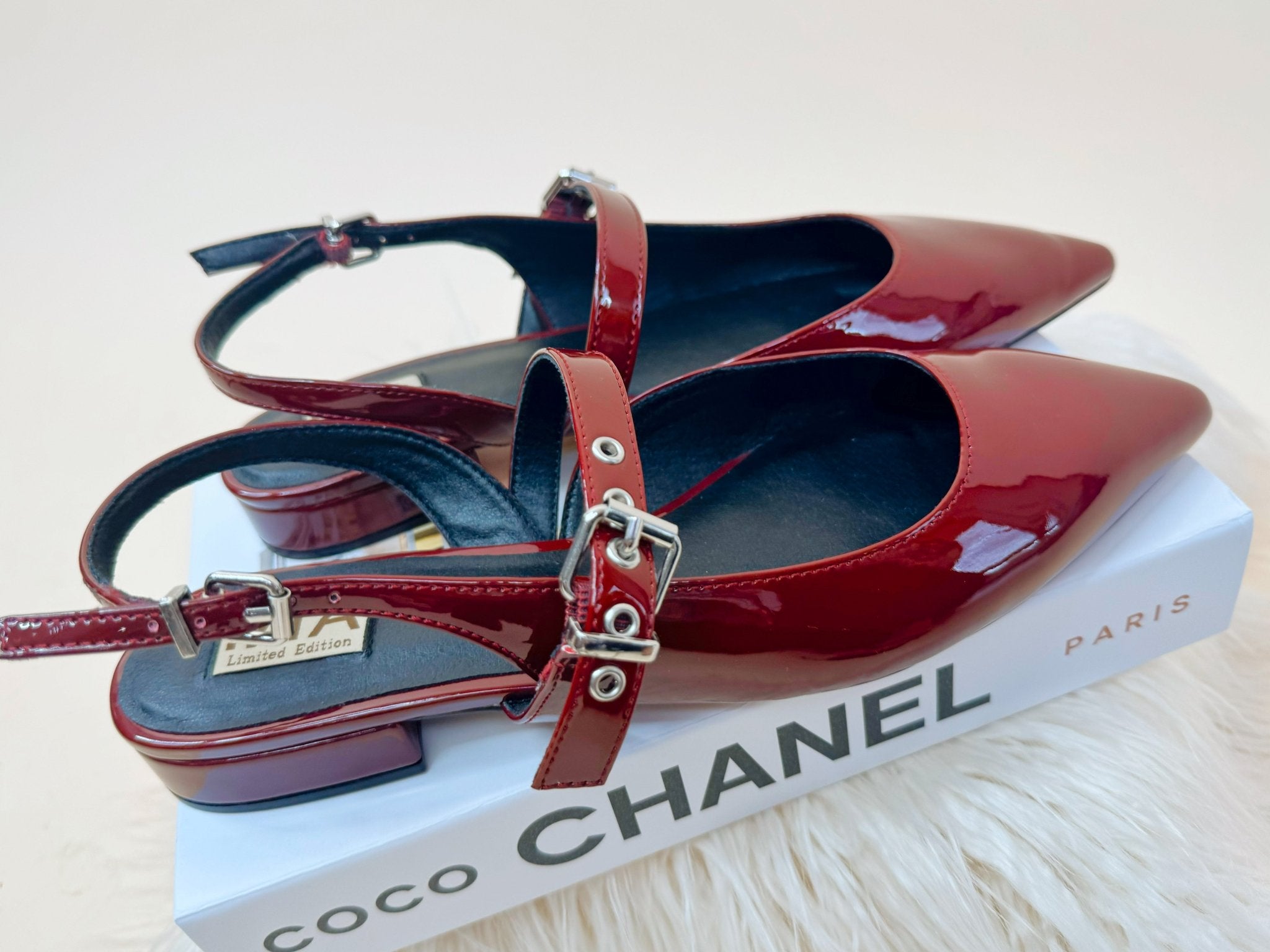 Mia Aree Burgundy Patent Shoes - Jessi Jayne Boutique