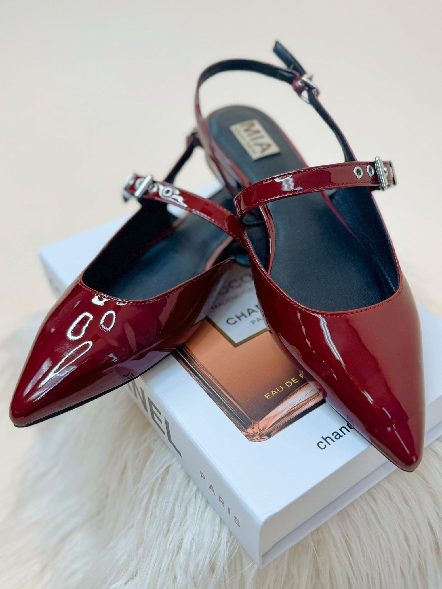 Mia Aree Burgundy Patent Shoes - Jessi Jayne Boutique