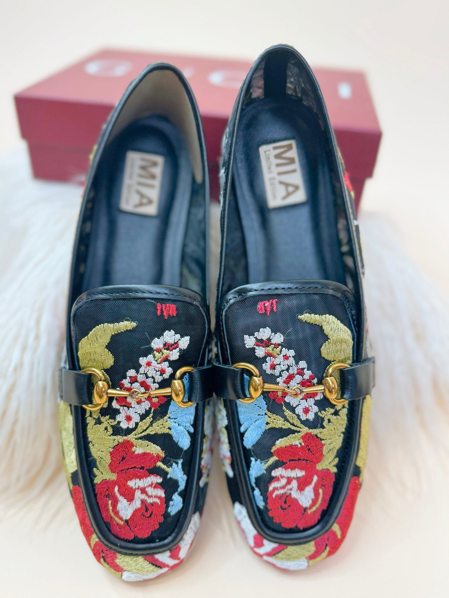 Mia Blossom Embroidered Loafers - Jessi Jayne Boutique