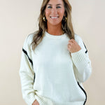 Contrast Trim Knit Sweater - Jessi Jayne Boutique