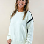 Contrast Trim Knit Sweater - Jessi Jayne Boutique