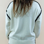 Contrast Trim Knit Sweater - Jessi Jayne Boutique