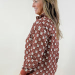Rustic Snowfall Jacquard Quarter - Zip Pullover - Jessi Jayne Boutique