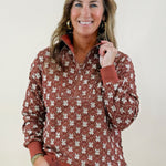 Rustic Snowfall Jacquard Quarter - Zip Pullover - Jessi Jayne Boutique