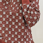 Rustic Snowfall Jacquard Quarter - Zip Pullover - Jessi Jayne Boutique