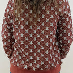 Rustic Snowfall Jacquard Quarter - Zip Pullover - Jessi Jayne Boutique