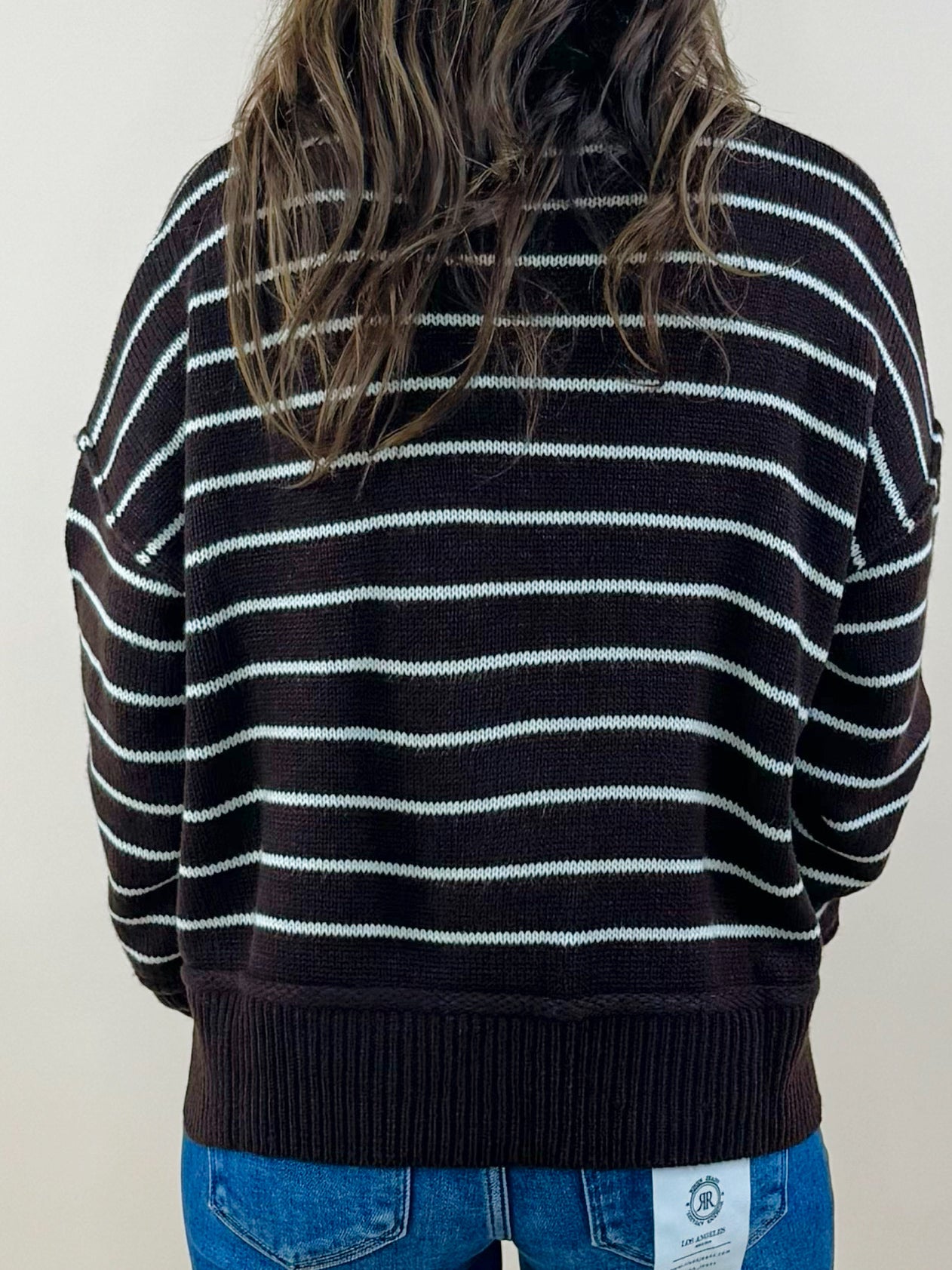 Chestnut Stripes Knit Pullover - Jessi Jayne Boutique