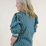 Garden Stripe Half Zip Top - Jessi Jayne Boutique