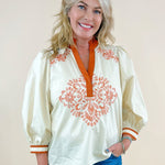 Desert Bloom Embroidered Top - Jessi Jayne Boutique
