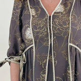 Mocha Botanical Midi Dress - Jessi Jayne Boutique