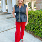 Power Hour Black Peplum Top - Jessi Jayne Boutique