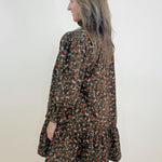 Brown Midnight Petals Corduroy Dress - Jessi Jayne Boutique
