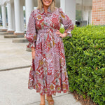 Merlot Muse Midi Dress - Jessi Jayne Boutique