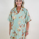 Shimmering Petals Jacquard Puff Sleeve Dress - Jessi Jayne Boutique