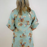 Shimmering Petals Jacquard Puff Sleeve Dress - Jessi Jayne Boutique