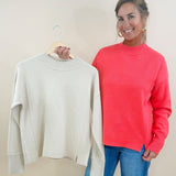 Harper Ribbed Mock Neck Sweater - Jessi Jayne Boutique