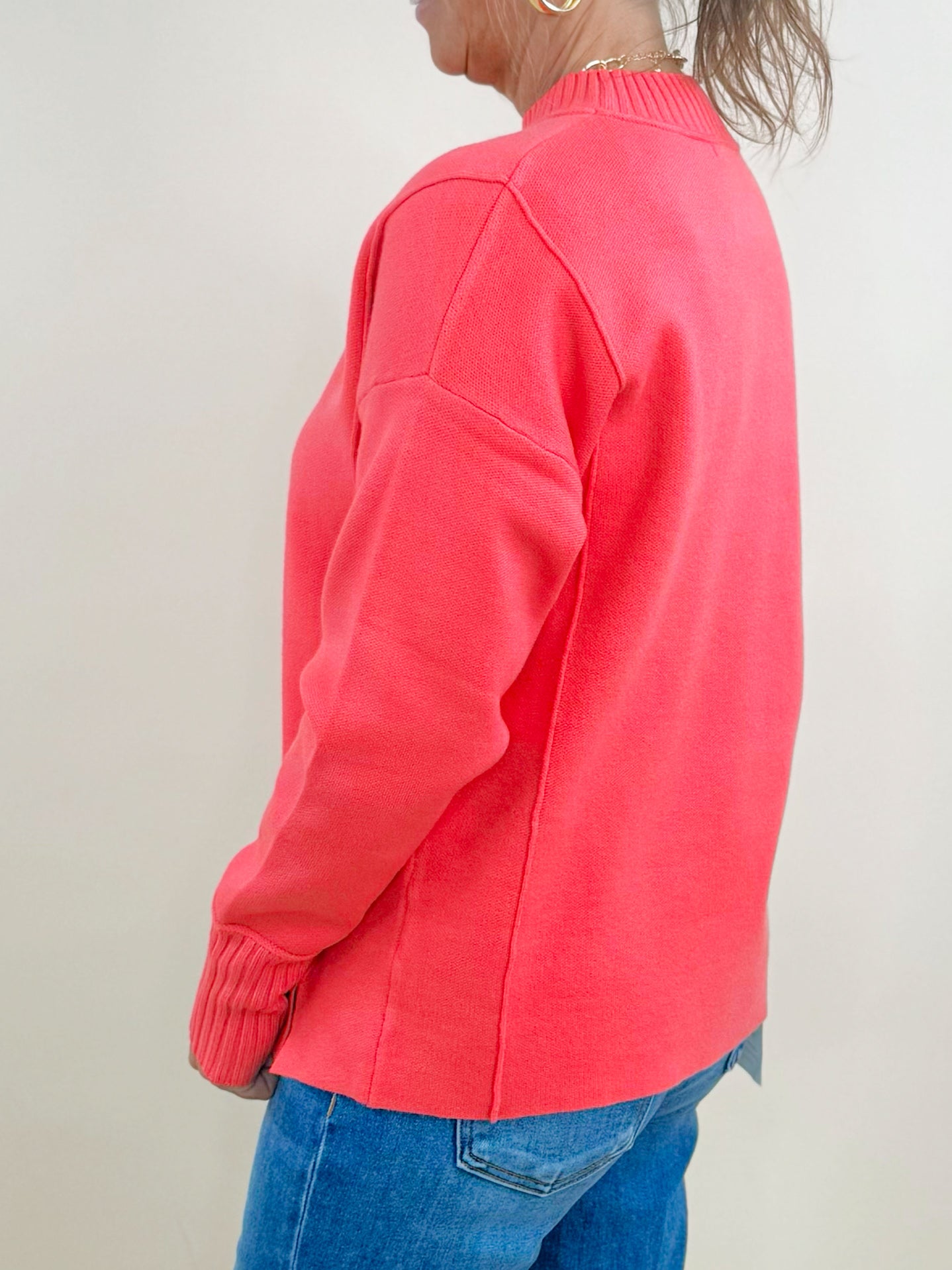 Harper Ribbed Mock Neck Sweater - Jessi Jayne Boutique