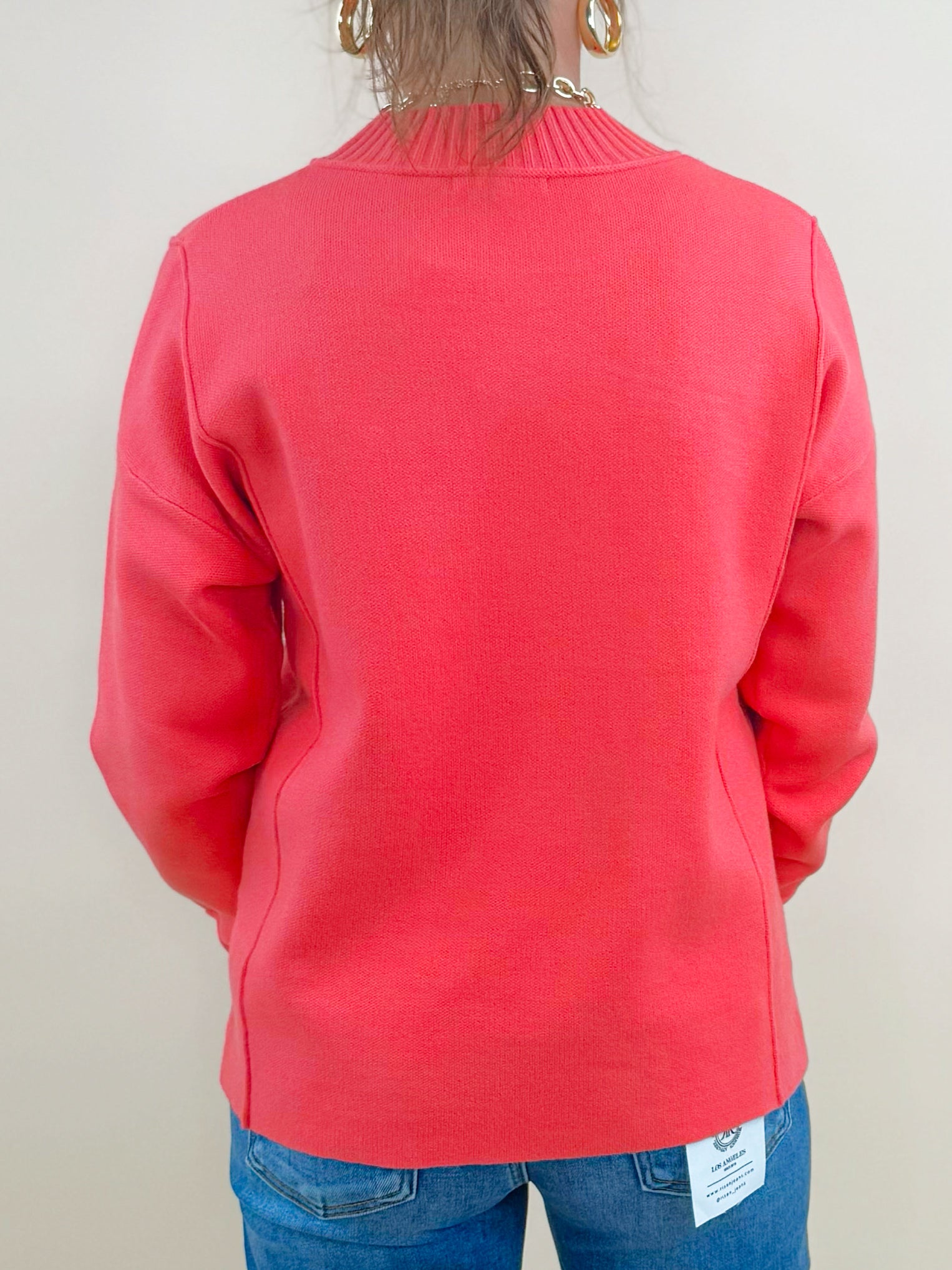 Harper Ribbed Mock Neck Sweater - Jessi Jayne Boutique