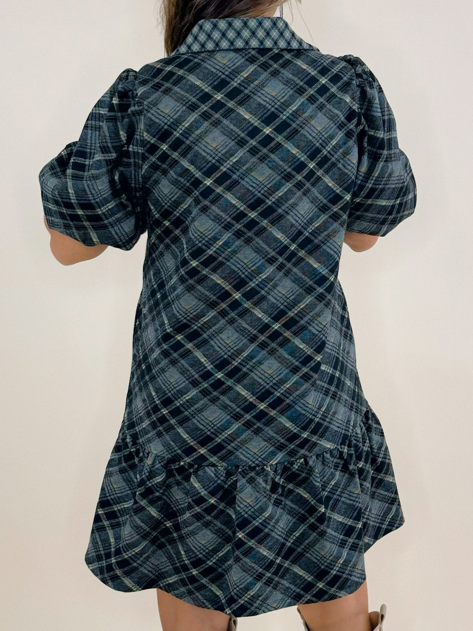 Falling for You Luxury Plaid Dress - Jessi Jayne Boutique