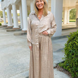 Desert Viper Snake Print Wide Leg Pants - Jessi Jayne Boutique