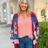 Sutton Colorblock Printed Cardigan - Jessi Jayne Boutique