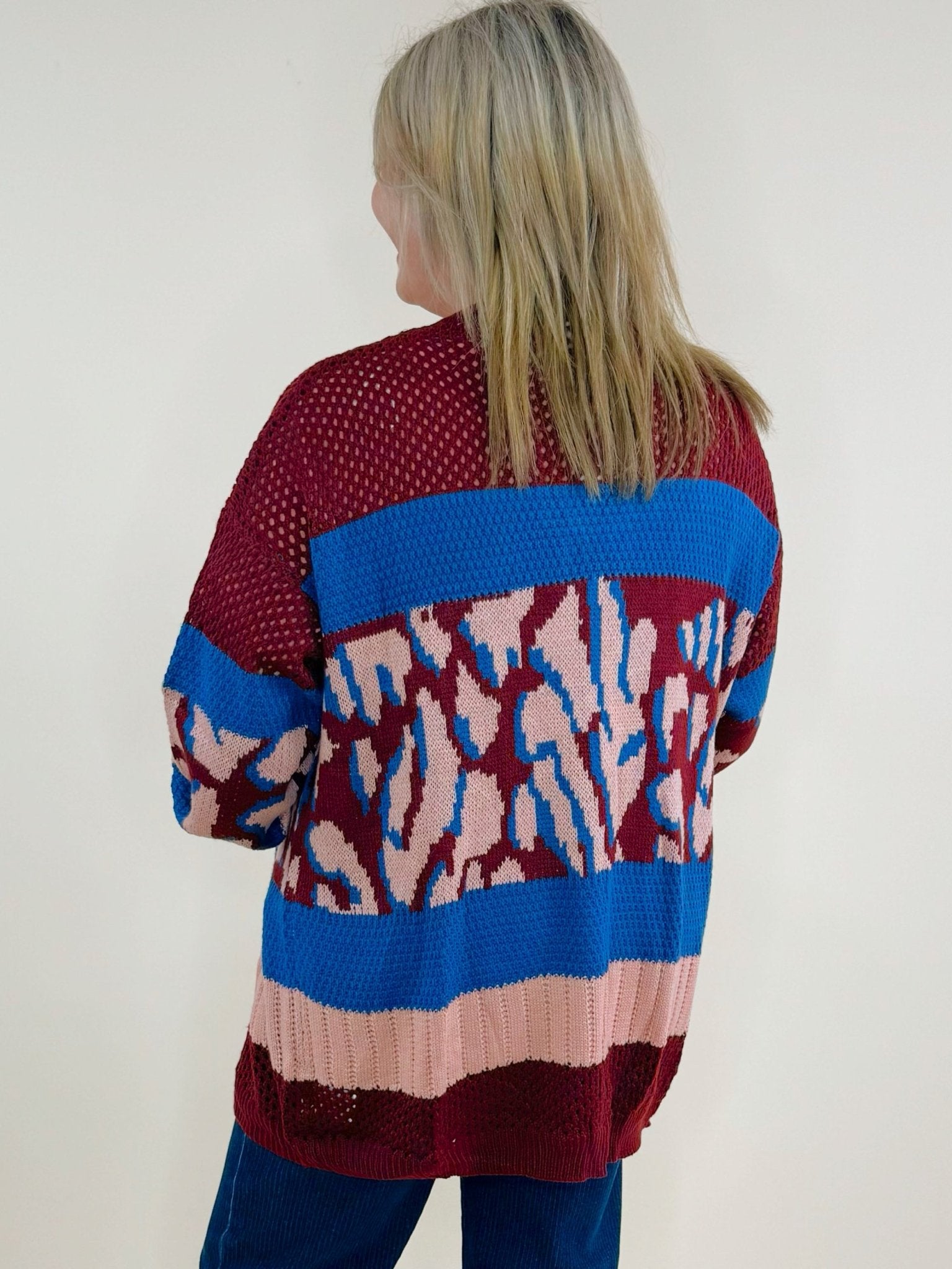 Sutton Colorblock Printed Cardigan - Jessi Jayne Boutique