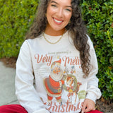 Vintage Very Merry Christmas Sweatshirt - Jessi Jayne Boutique