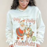 Vintage Very Merry Christmas Sweatshirt - Jessi Jayne Boutique