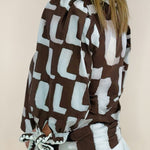 Modern Mocha Geo Top - Jessi Jayne Boutique