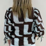 Modern Mocha Geo Top - Jessi Jayne Boutique