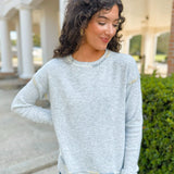 Frosted Mist Stitch Detail Sweater - Jessi Jayne Boutique