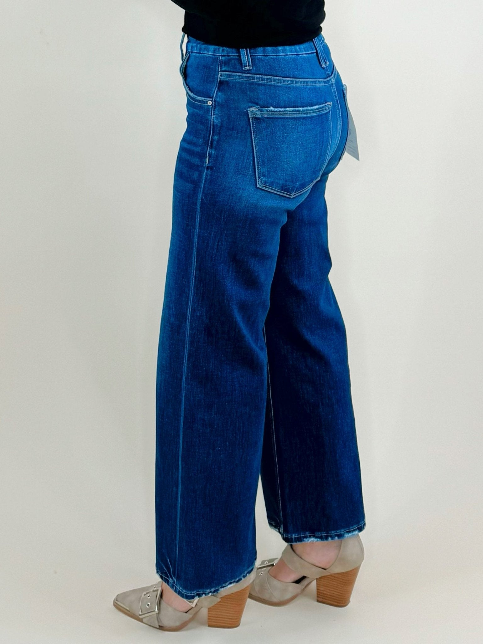 Risen Classic Crop Wide Leg Jeans - Jessi Jayne Boutique