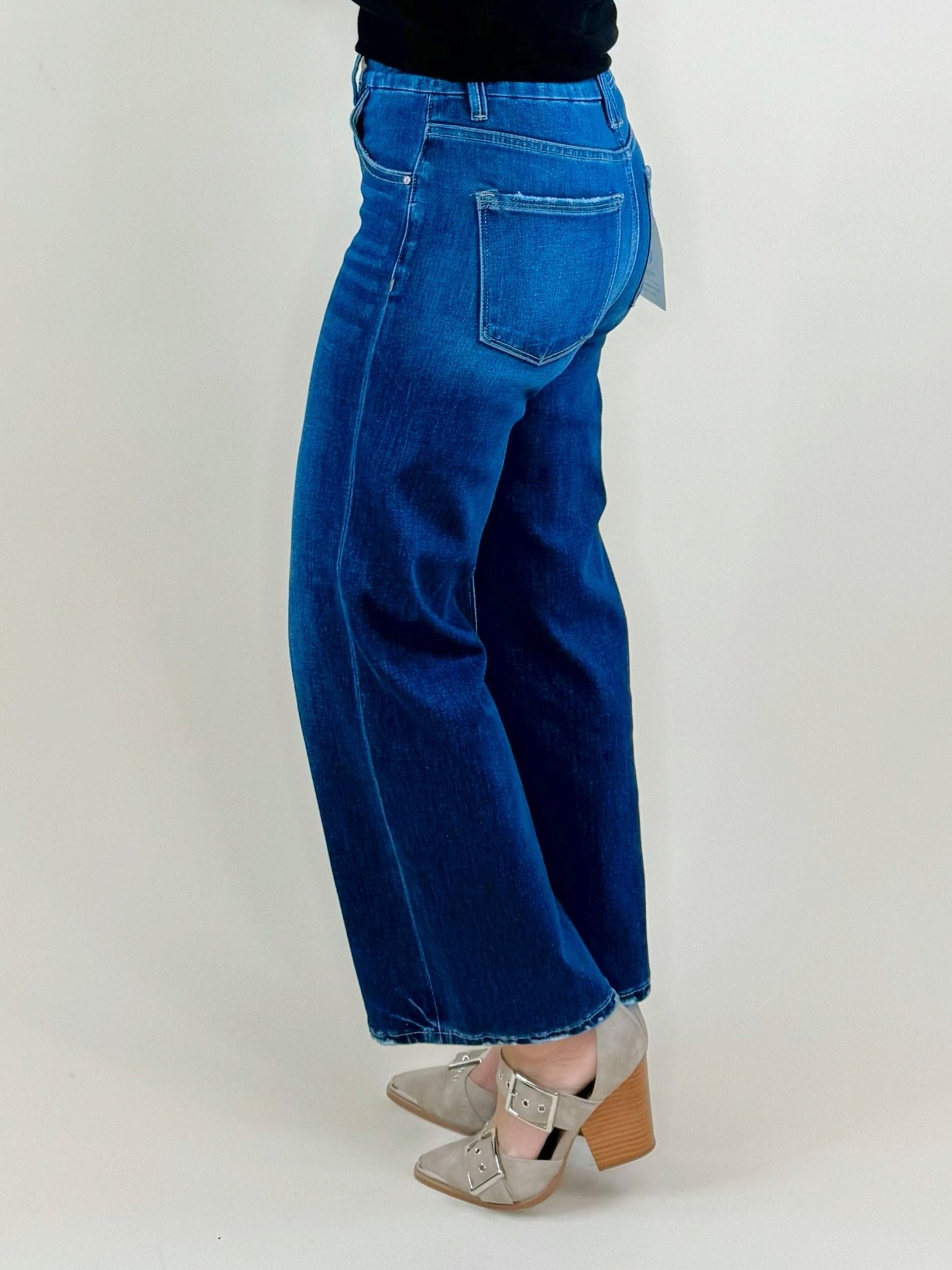 Risen Classic Crop Wide Leg Jeans - Jessi Jayne Boutique