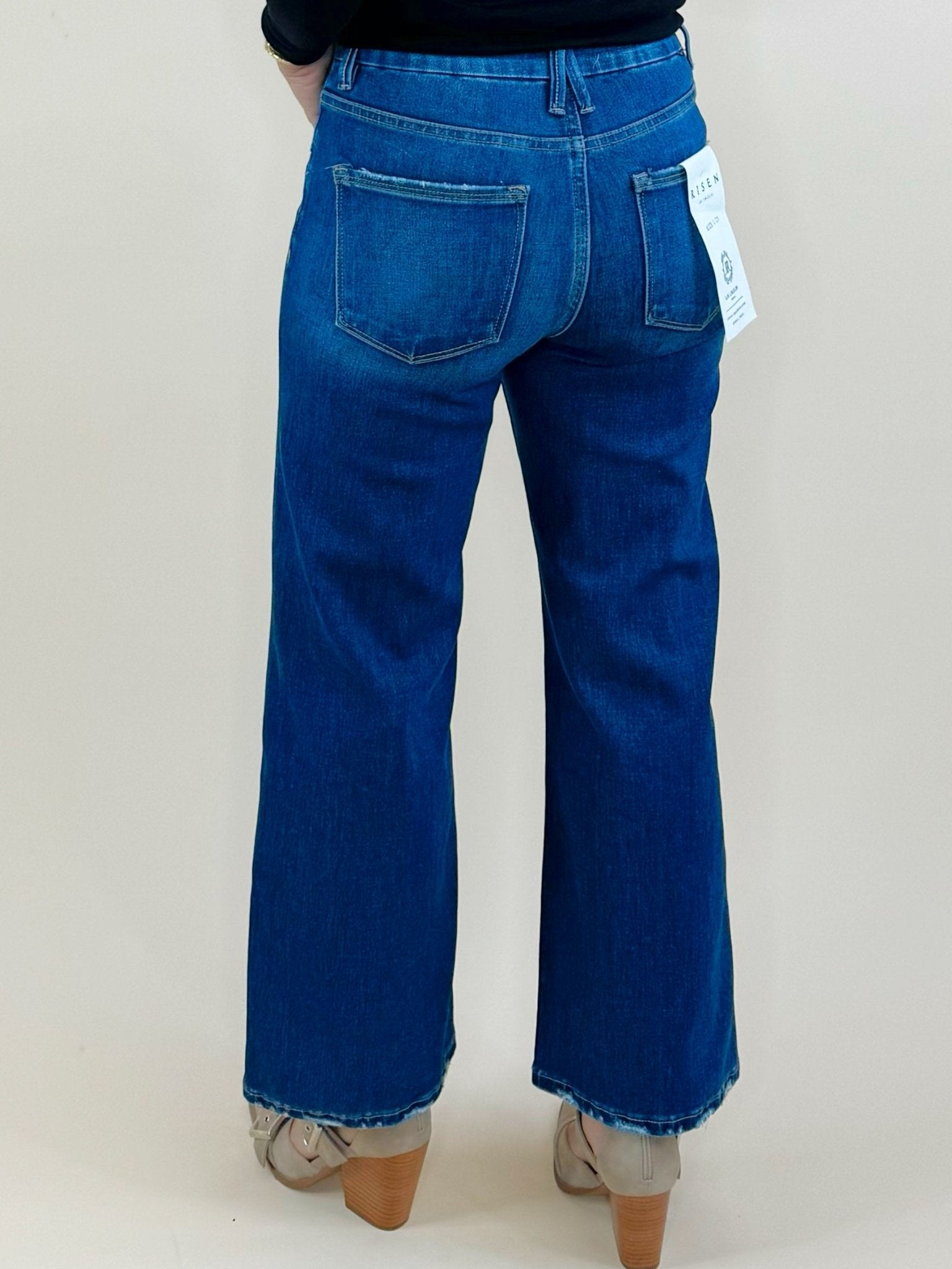 Risen Classic Crop Wide Leg Jeans - Jessi Jayne Boutique