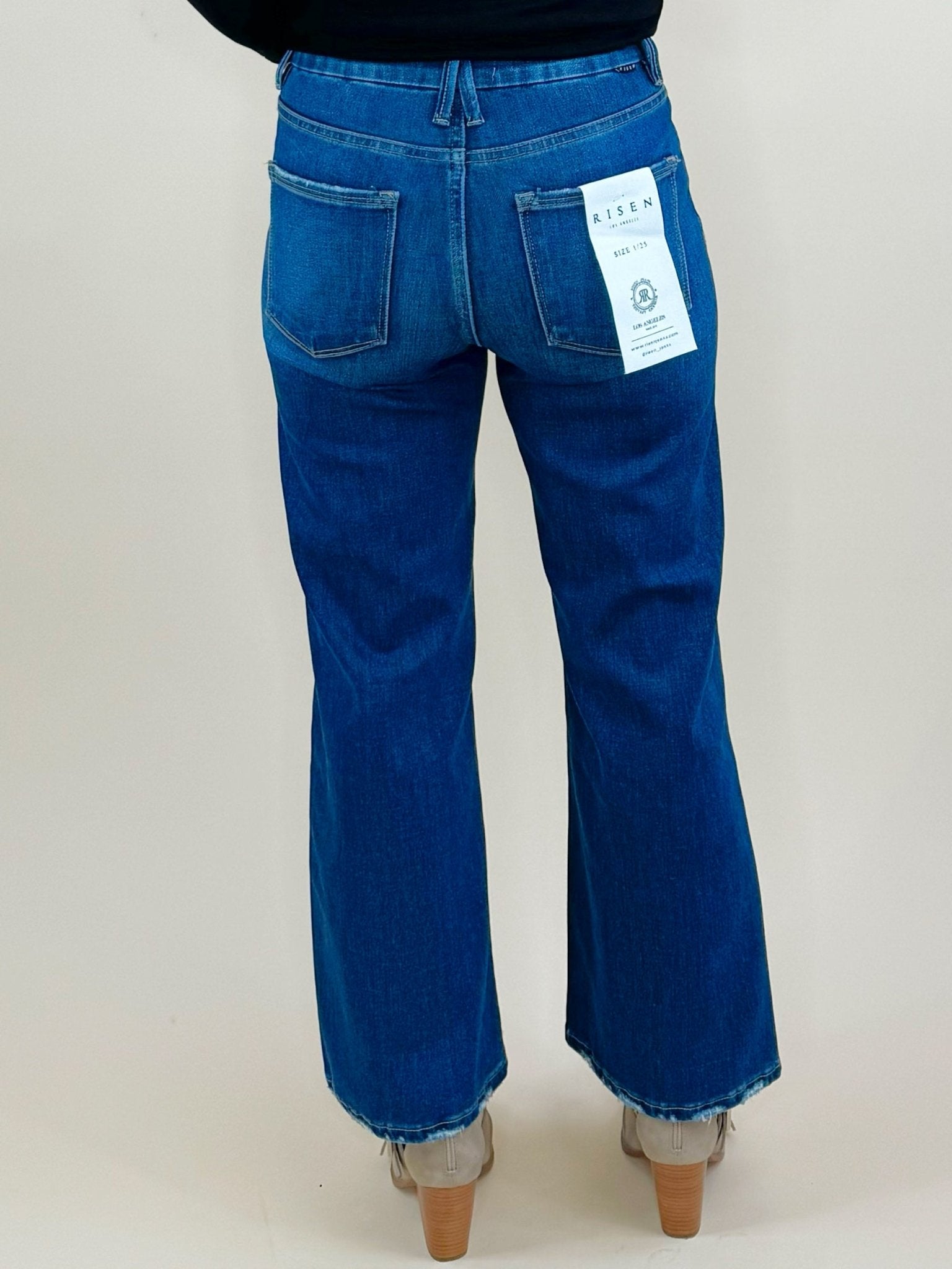 Risen Classic Crop Wide Leg Jeans - Jessi Jayne Boutique