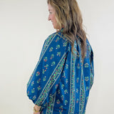 Floral Evergreen Boho Blouse - Jessi Jayne Boutique