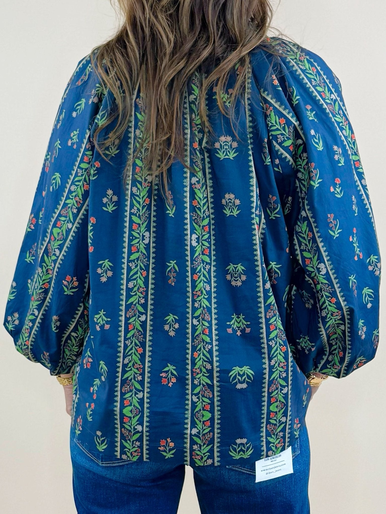 Floral Evergreen Boho Blouse - Jessi Jayne Boutique