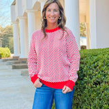 Candy Stripe Crew Sweater - Jessi Jayne Boutique