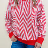 Candy Stripe Crew Sweater - Jessi Jayne Boutique