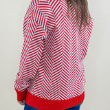 Candy Stripe Crew Sweater - Jessi Jayne Boutique
