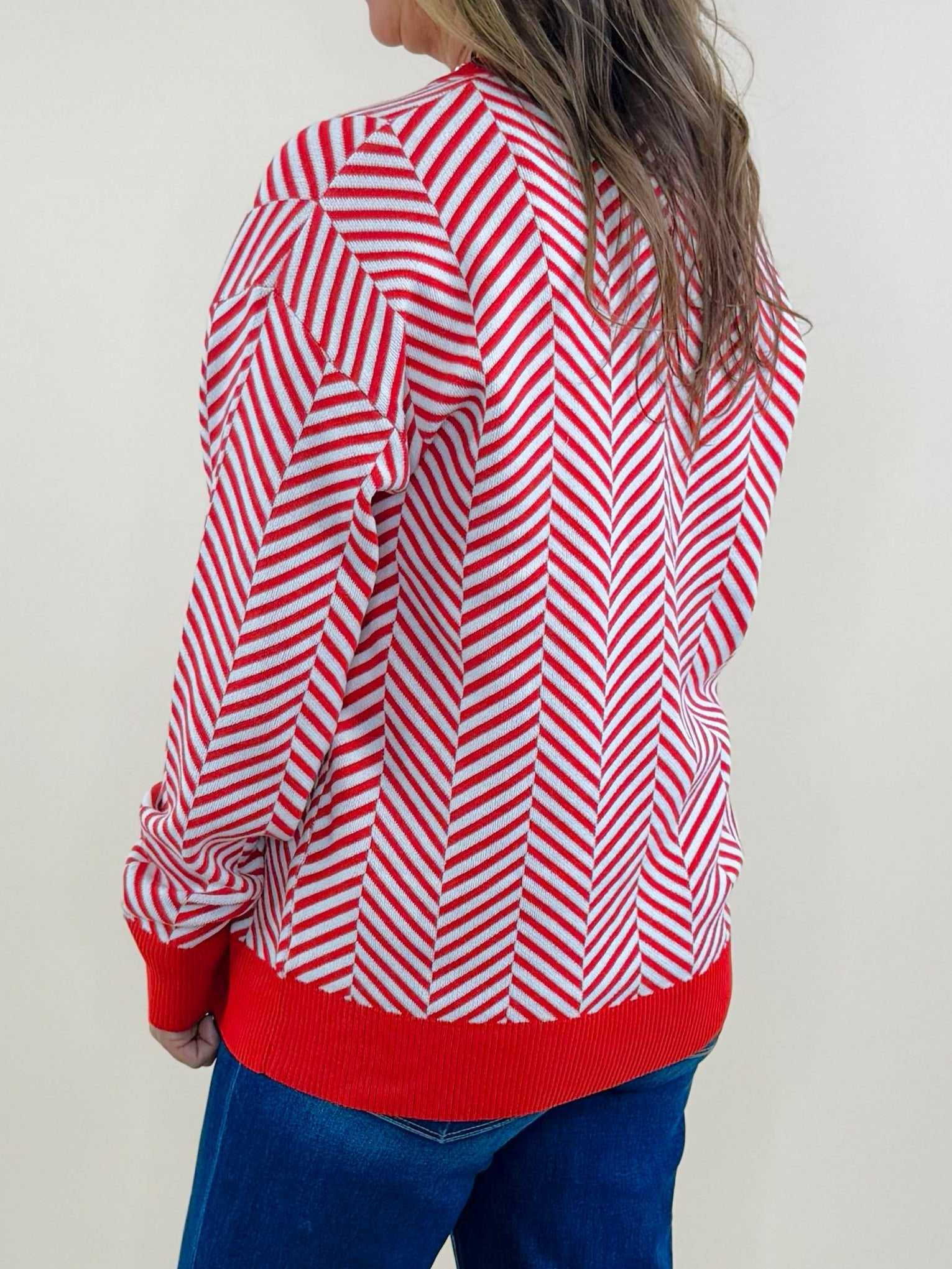 Candy Stripe Crew Sweater - Jessi Jayne Boutique