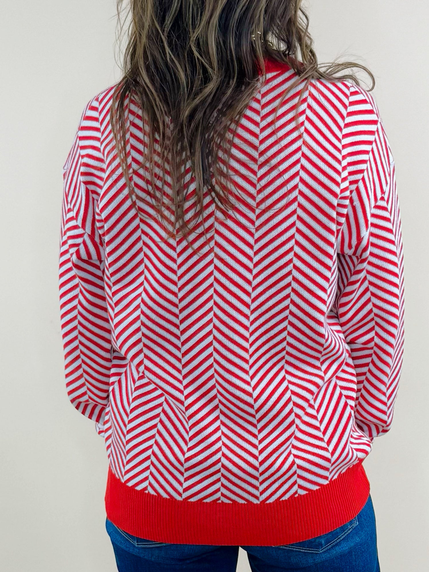 Candy Stripe Crew Sweater - Jessi Jayne Boutique