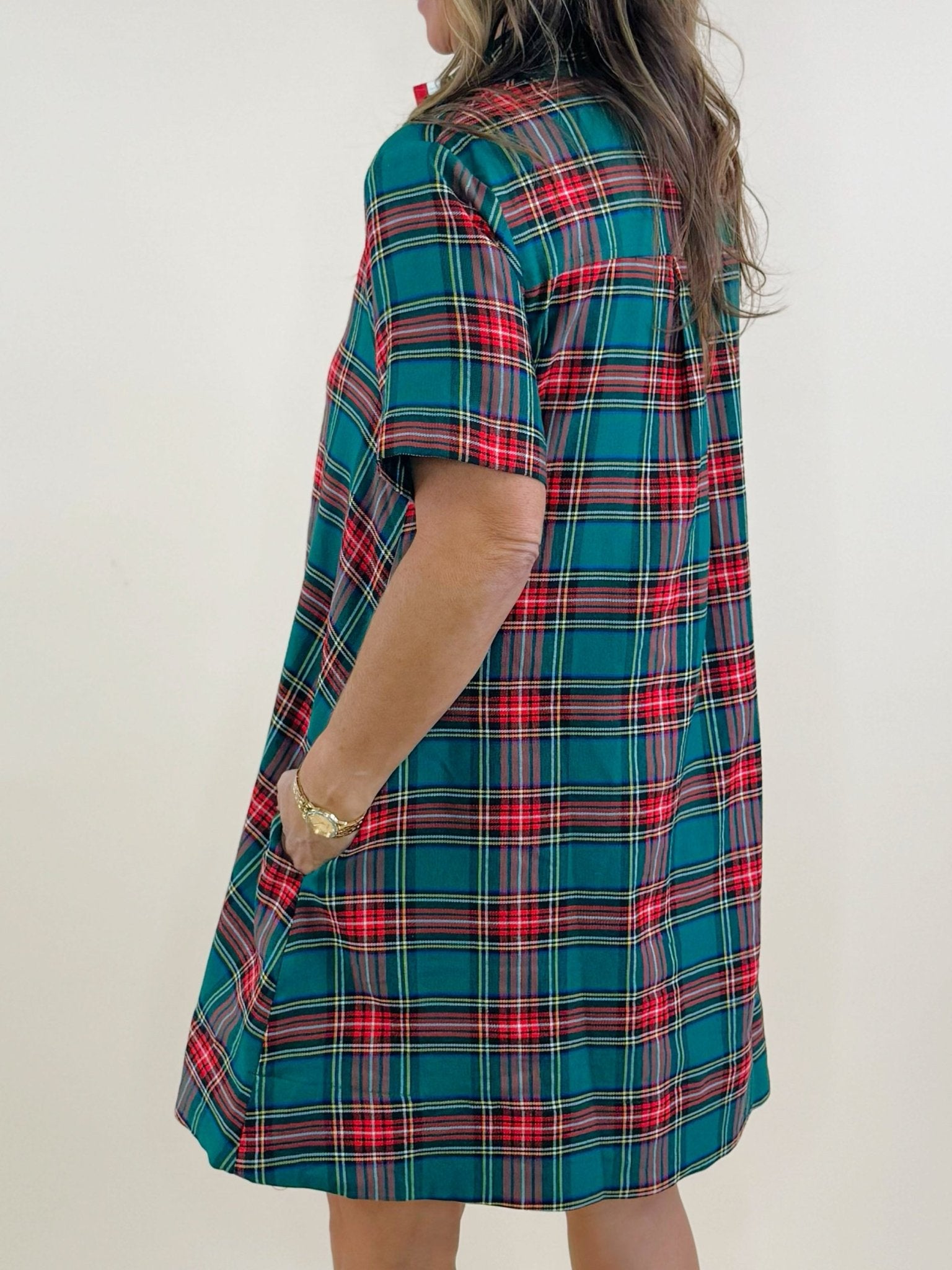 Merry Tartan Plaid Mini Dress - Jessi Jayne Boutique